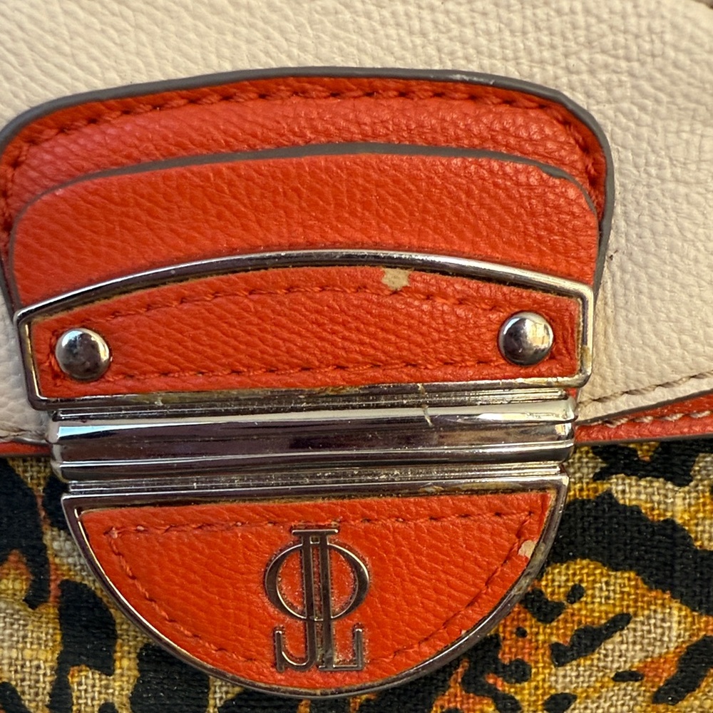 💚Jennifer Lopez Animal Print Shoulder Bag with Chain - Picture 2 of 5